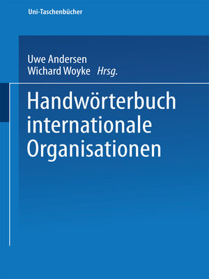 cover image of Handwörterbuch Internationale Organisationen